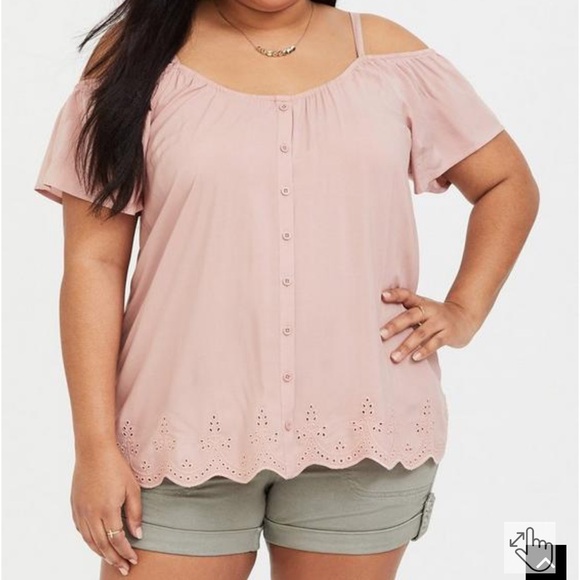 Torrid Challis Cold Shoulder Top - Picture 8 of 10